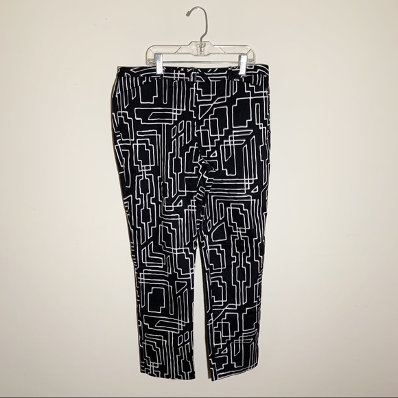 🌸 WORTHINGTON Abstract Print Slacks/Pants - Picture 1 of 7